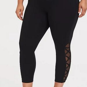 Torrid super strappy crop black leggings